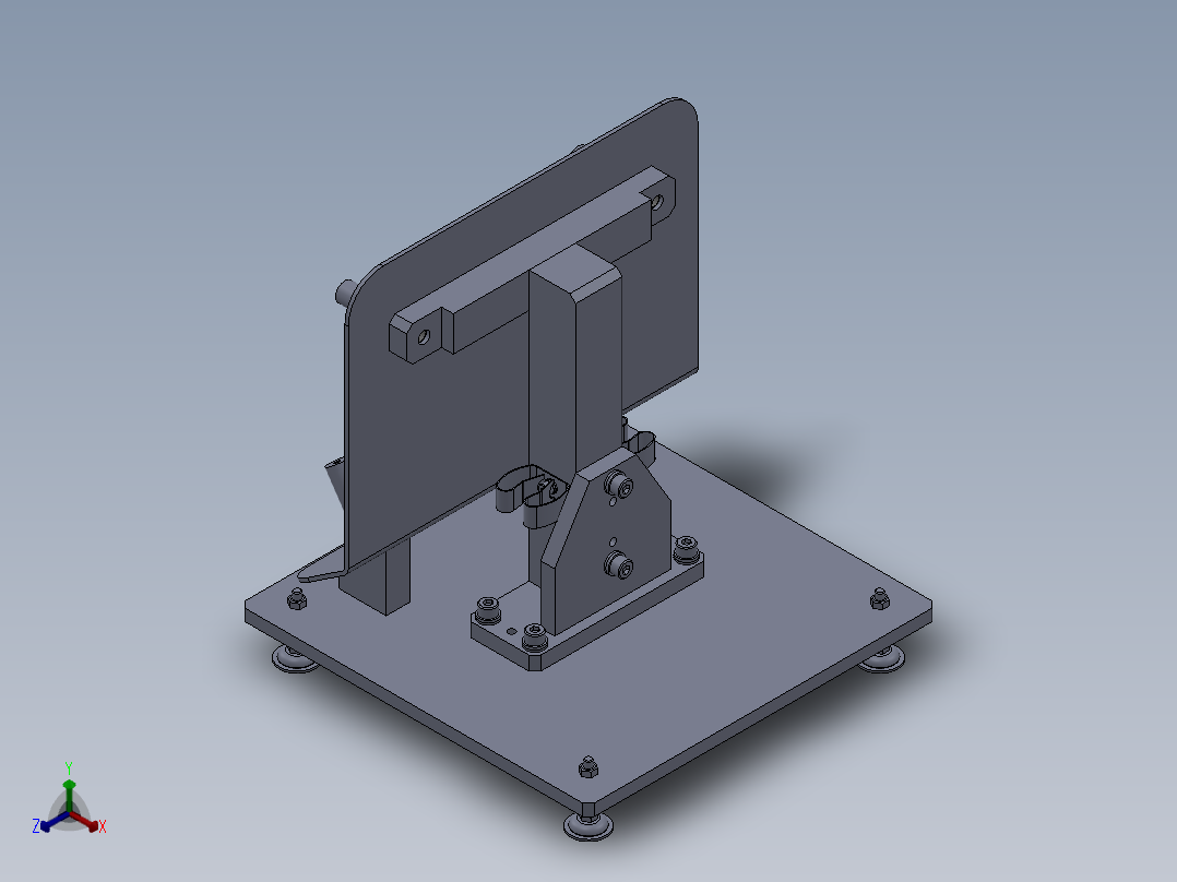 工件的孔位置检查夹具正等轴测图