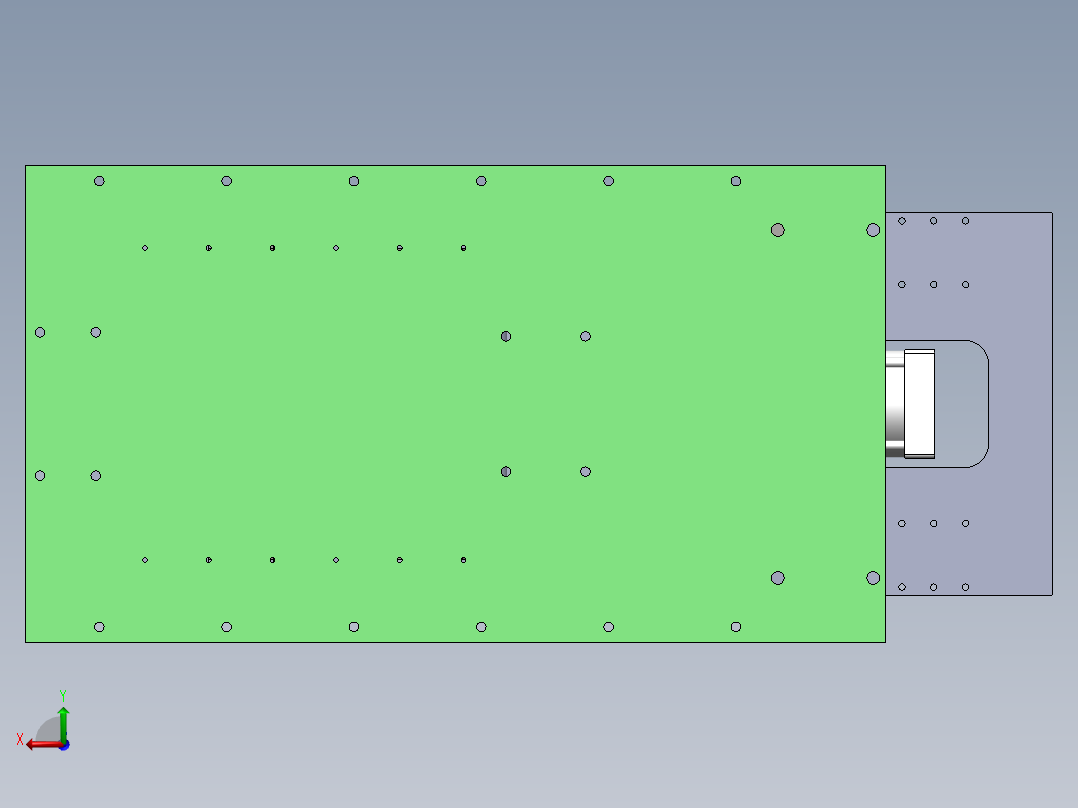 三爪夹具升降平台后视图