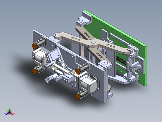 三爪夹具升降平台正等轴测缩略图