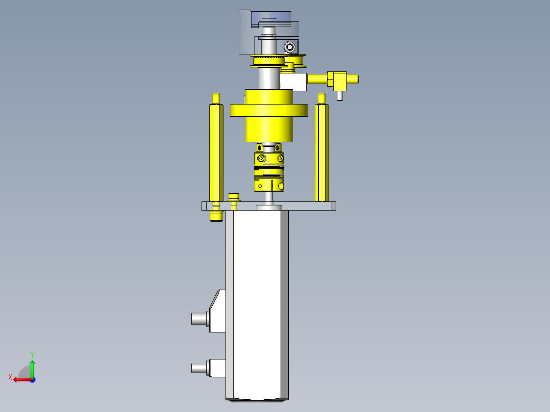 工件任意角度旋转（2个同时）机构后视图