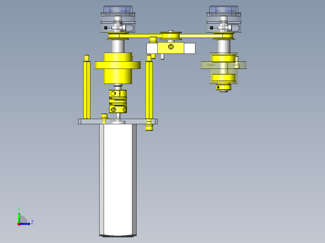 工件任意角度旋转（2个同时）机构左视图