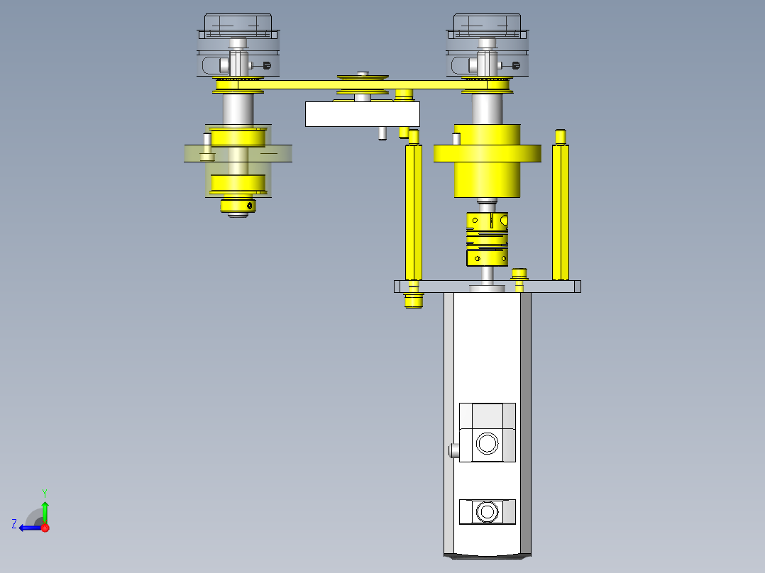 工件任意角度旋转（2个同时）机构右视图