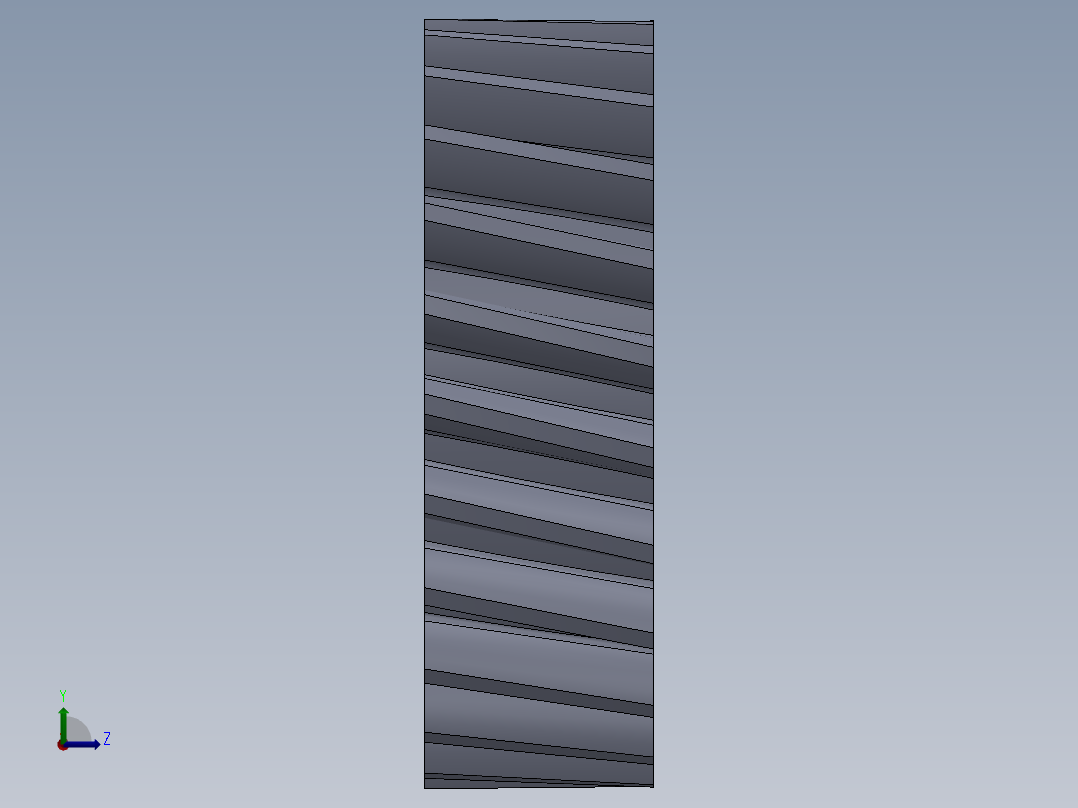 斜齿轮3D模型左视图