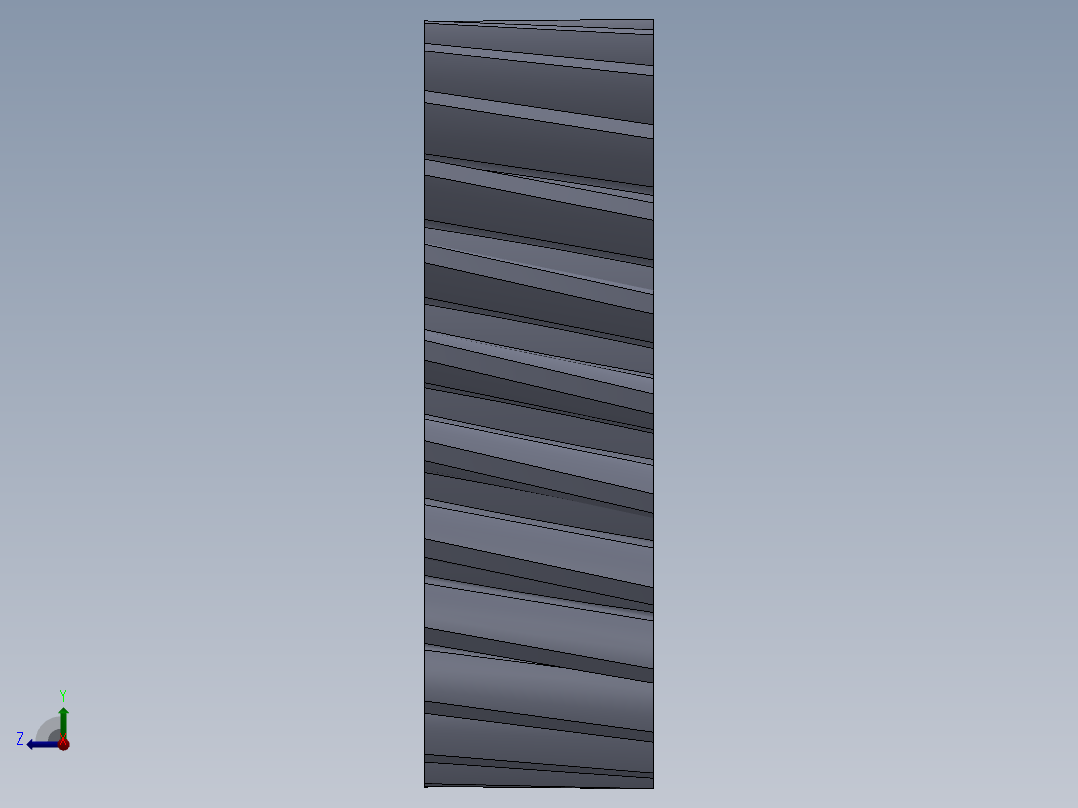 斜齿轮3D模型右视图