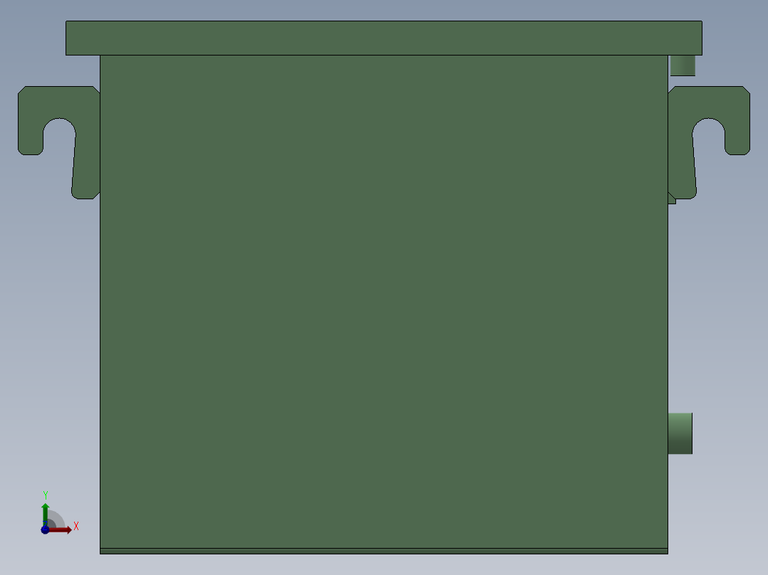 液压油箱前视图
