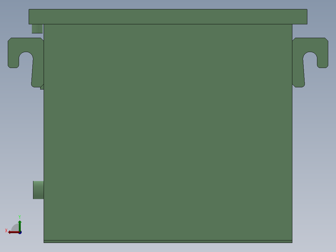 液压油箱后视图