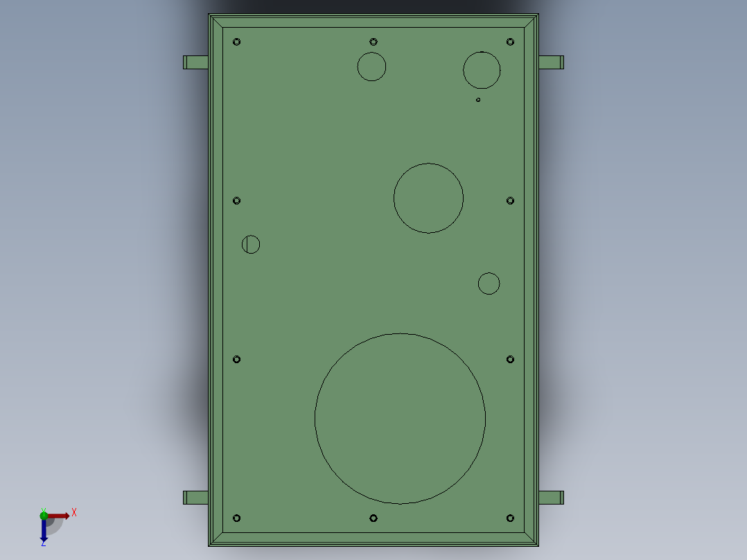 液压油箱俯视图