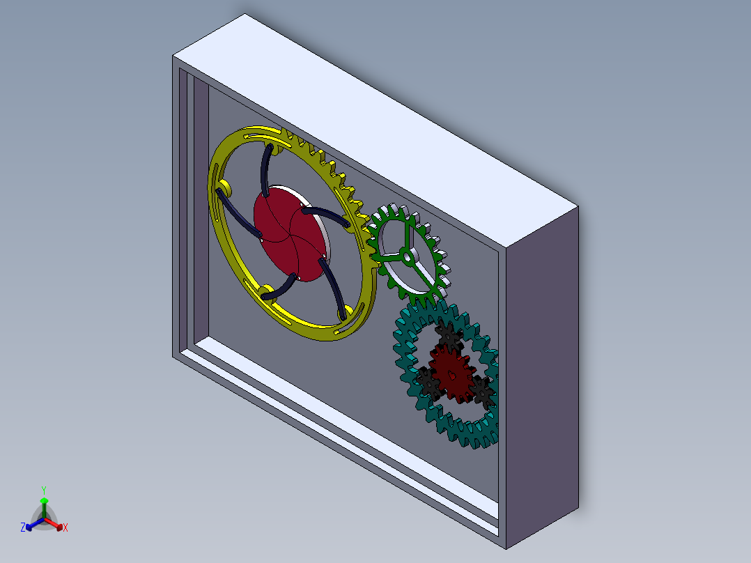 独特的婚戒礼盒正等轴测图