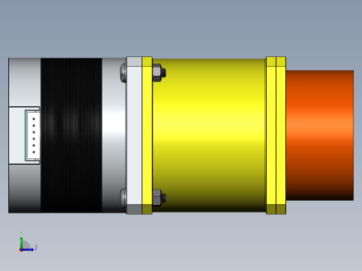 三级行星齿轮减速器三维建模图纸 solidworks设计 附STEP x_t格式左视缩略图