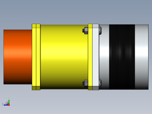三级行星齿轮减速器三维建模图纸 solidworks设计 附STEP x_t格式右视缩略图