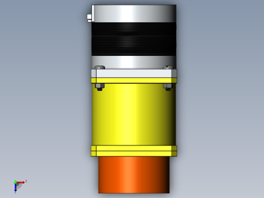 三级行星齿轮减速器三维建模图纸 solidworks设计 附STEP x_t格式俯视缩略图