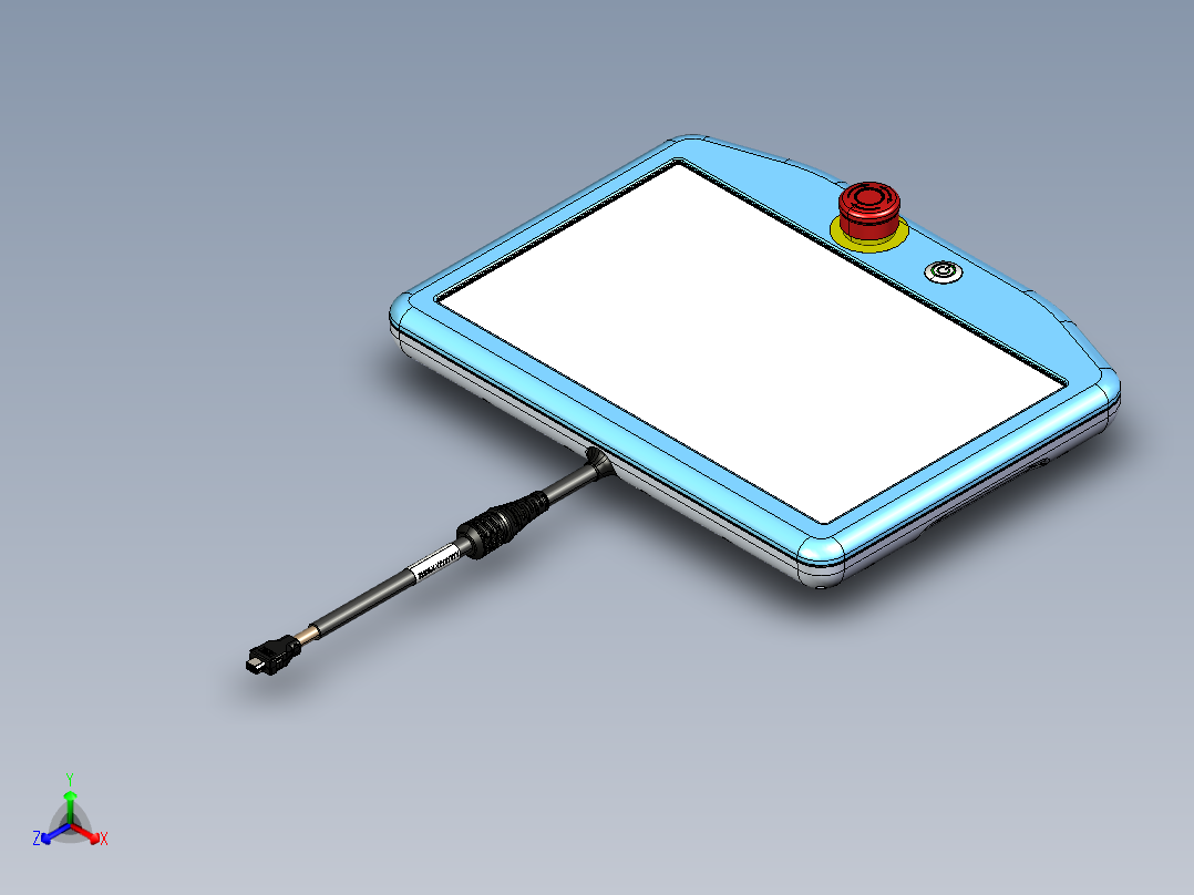数模-E系列示教器正等轴测图
