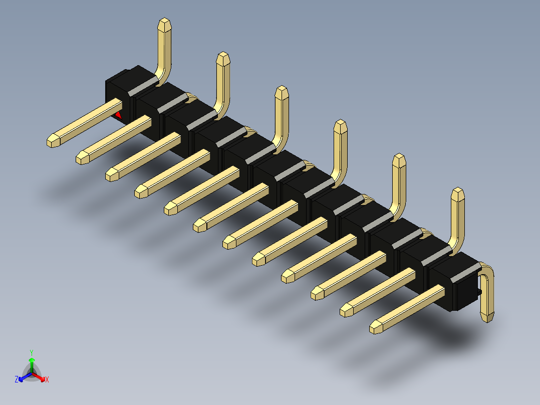 彩色公排针 100mil 2.54mm 系列-DS1022_black_12p_100mil_Type_SMT_R1_rev1.0