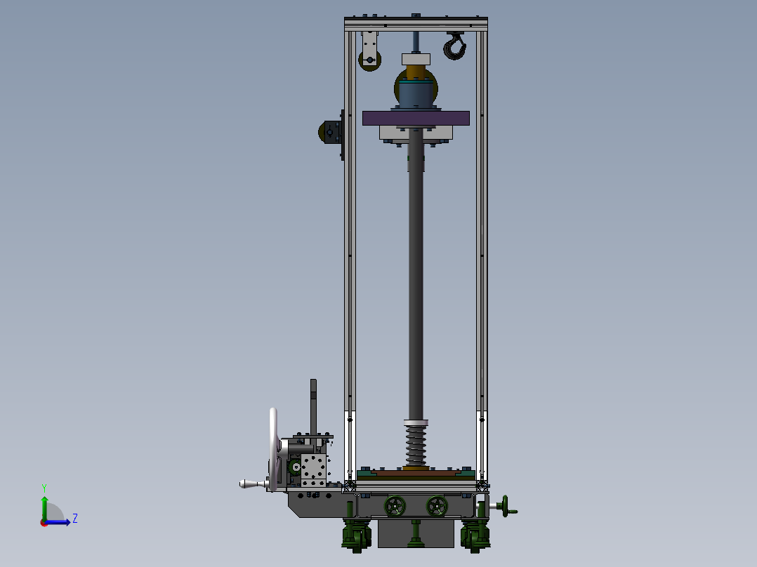 160全自动冲击试验机床左视图