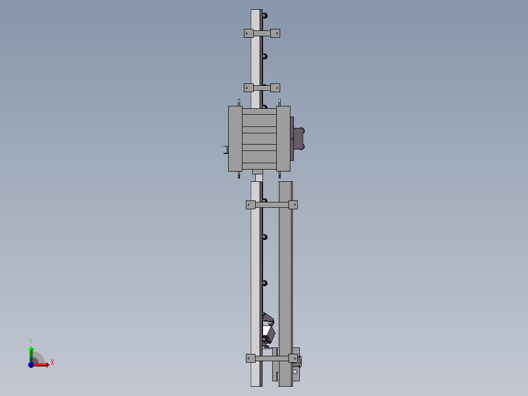 板材 全自动冲孔 打字 剪断生产线前视图