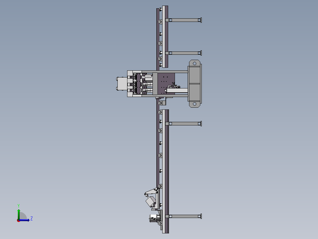 板材 全自动冲孔 打字 剪断生产线左视图