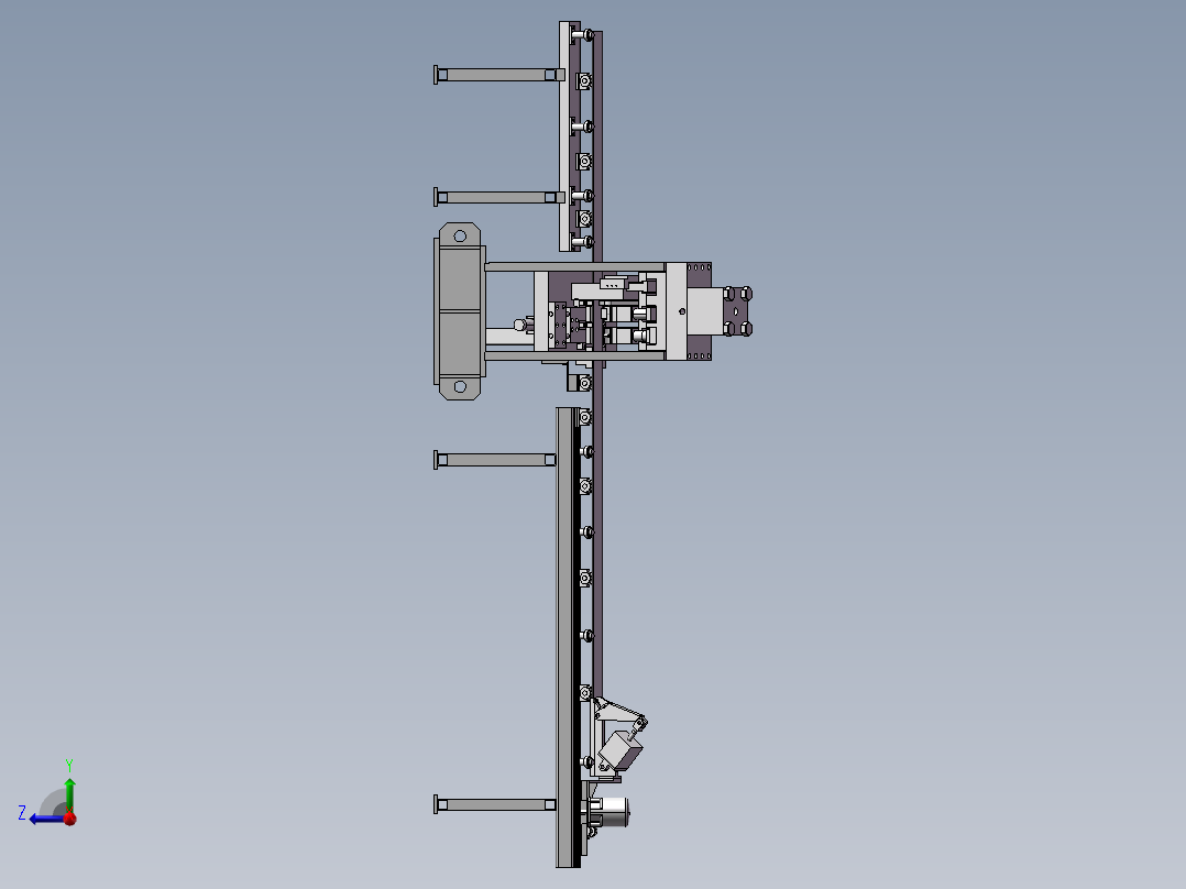 板材 全自动冲孔 打字 剪断生产线右视图