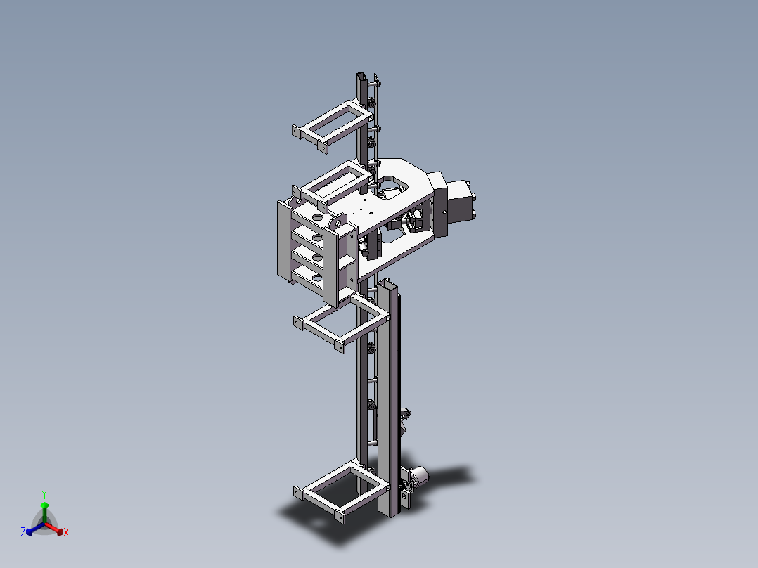 板材 全自动冲孔 打字 剪断生产线正等轴测图