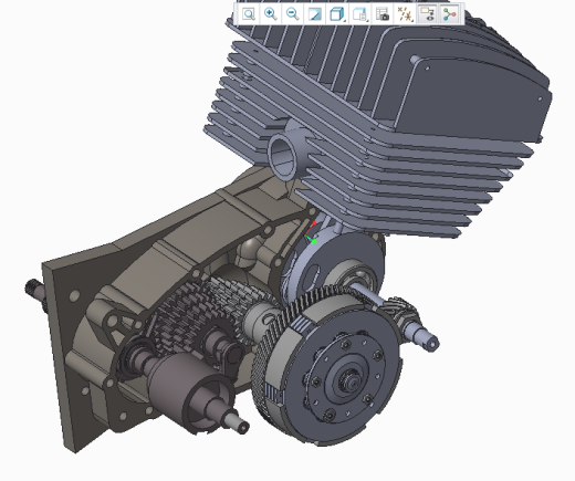 二战德国摩托车引擎3D模型缩略图