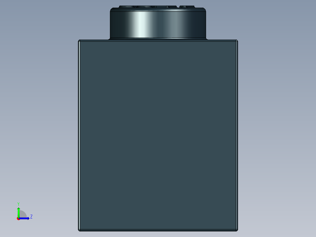 乐高套装 4421基本积木-300426 Black Brick 1 x 2.STEP左视图