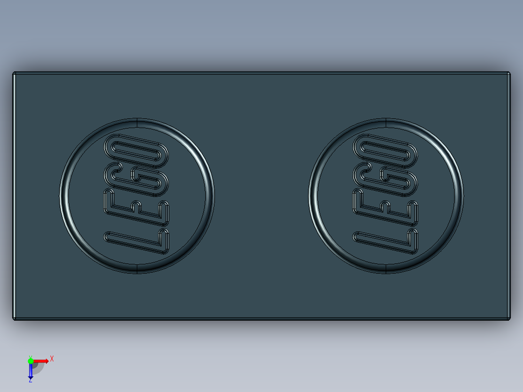 乐高套装 4421基本积木-300426 Black Brick 1 x 2.STEP俯视图