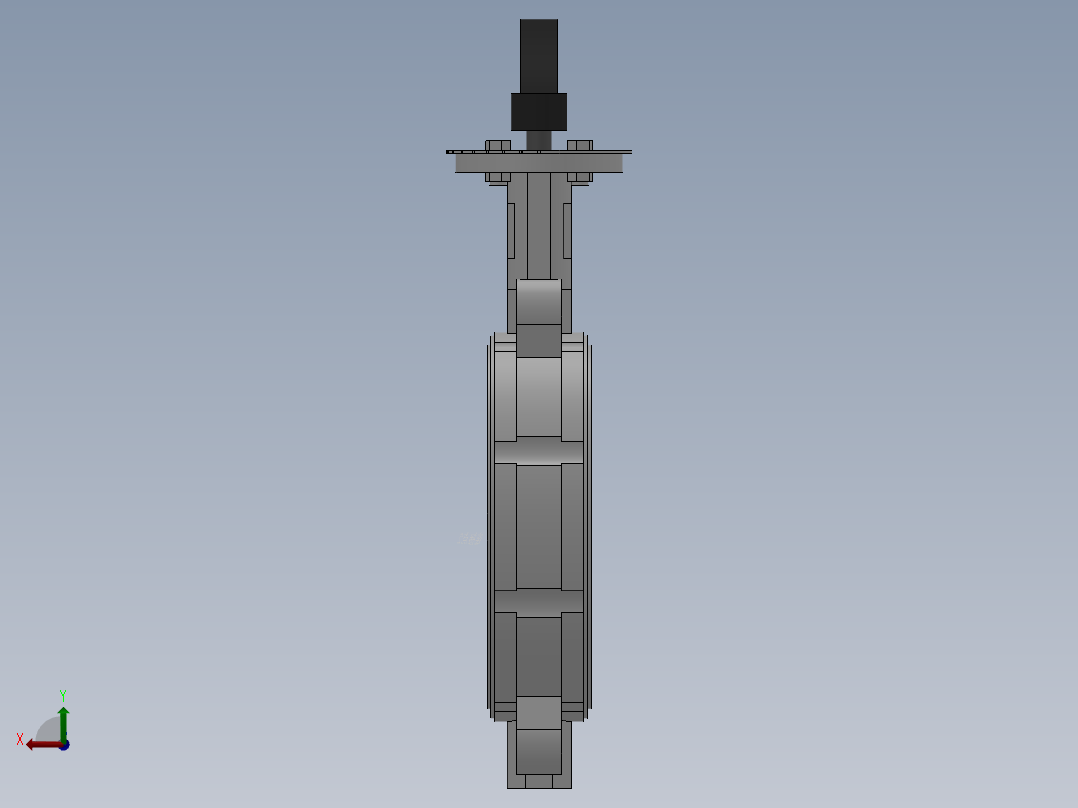 对夹式手动蝶阀-316 DN50-DN600后视图