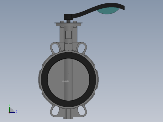 对夹式手动蝶阀-316 DN50-DN600左视缩略图