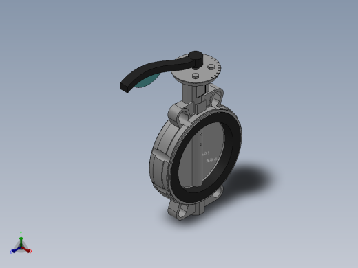 对夹式手动蝶阀-316 DN50-DN600正等轴测缩略图