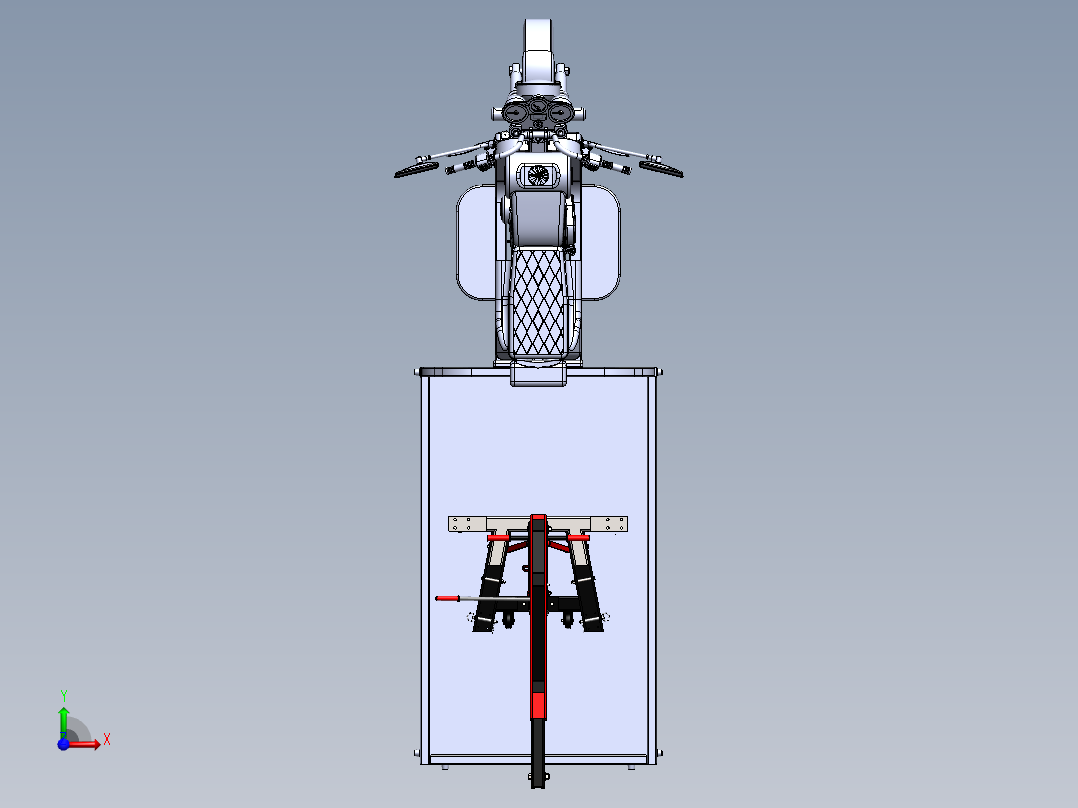 电动三轮吊机前视图
