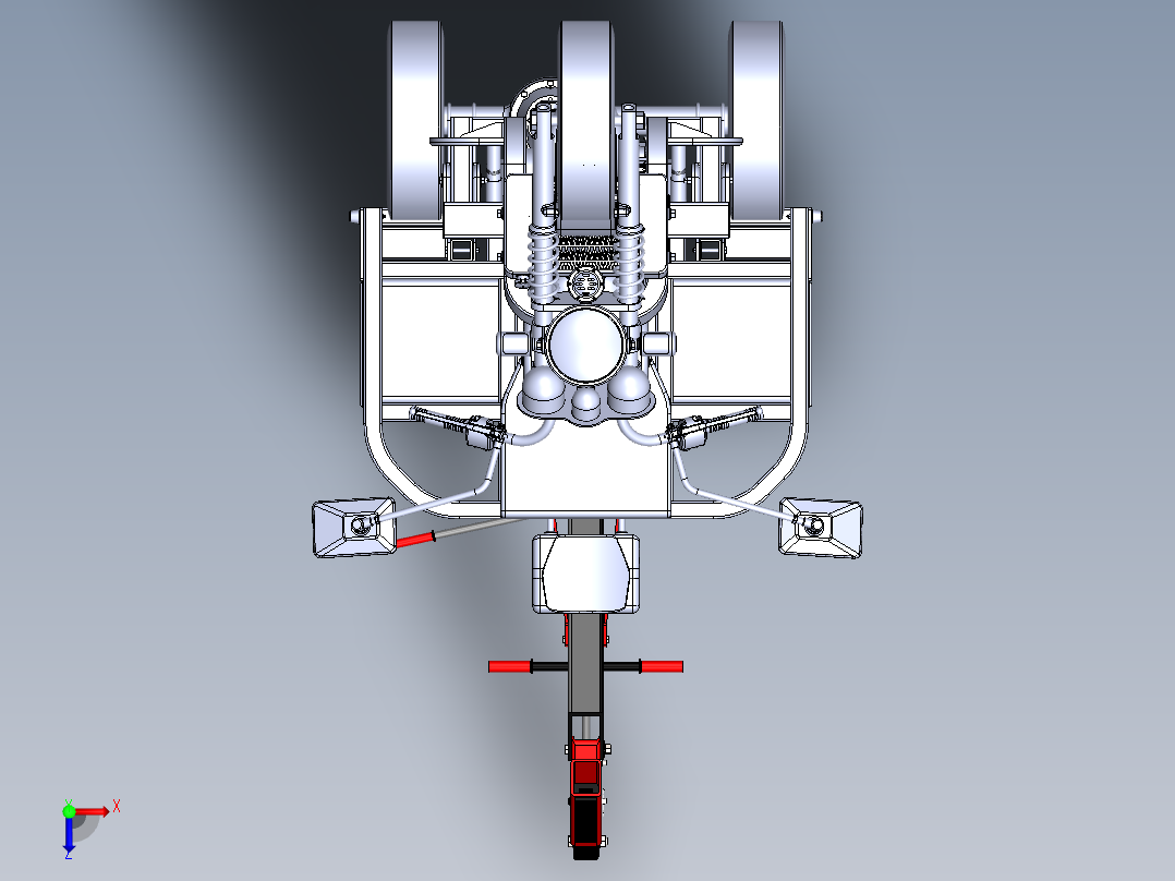 电动三轮吊机俯视图