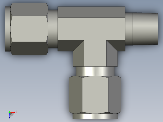 卡套式工业通用硬管接头8_rbu-s俯视缩略图