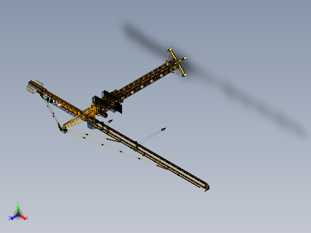 塔吊完整版三维模型设计左视图