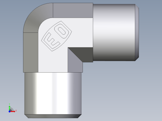 卡套式工业通用硬管接头EO_Union_elbow_W06LL71X前视缩略图