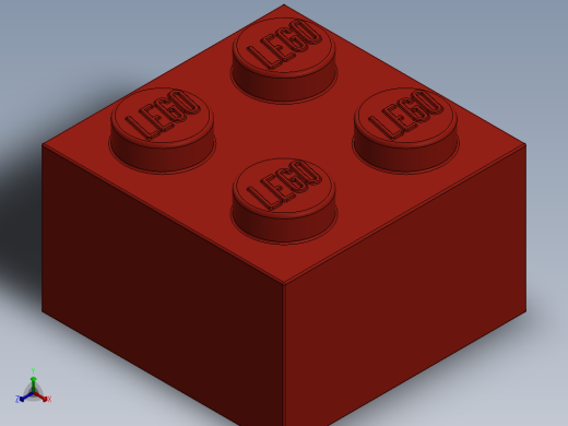 乐高套装 4421基本积木-300321 Bright Red Brick 2 x 2.SLDPRT