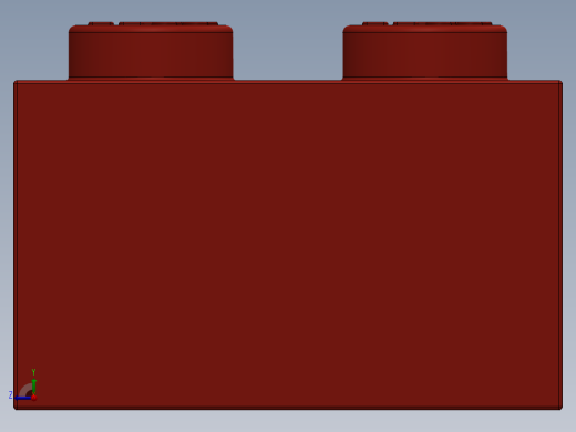 乐高套装 4421基本积木-300321 Bright Red Brick 2 x 2.SLDPRT右视缩略图