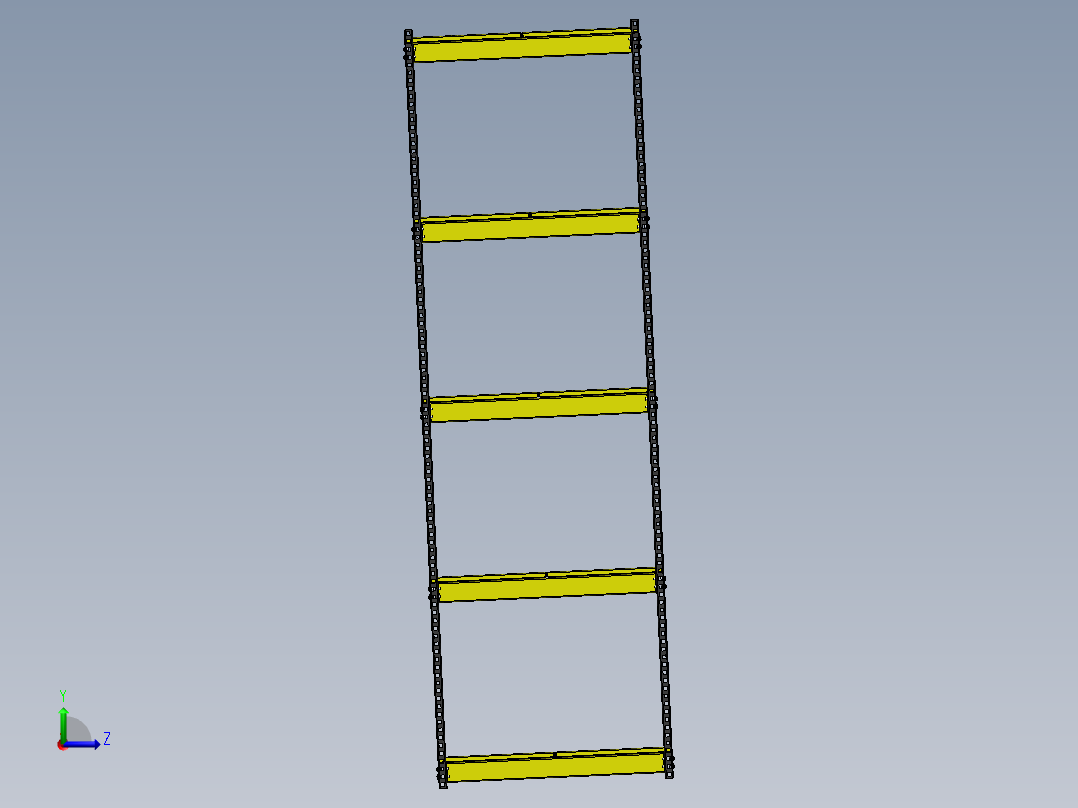 工业货架左视图