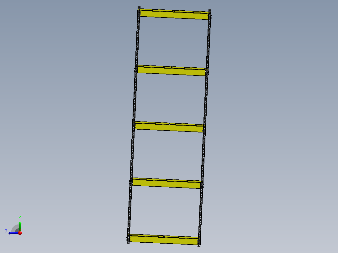 工业货架右视图