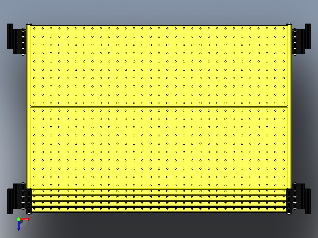 工业货架俯视图