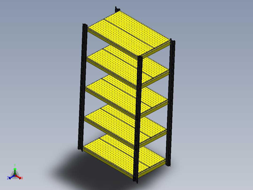 工业货架正等轴测图