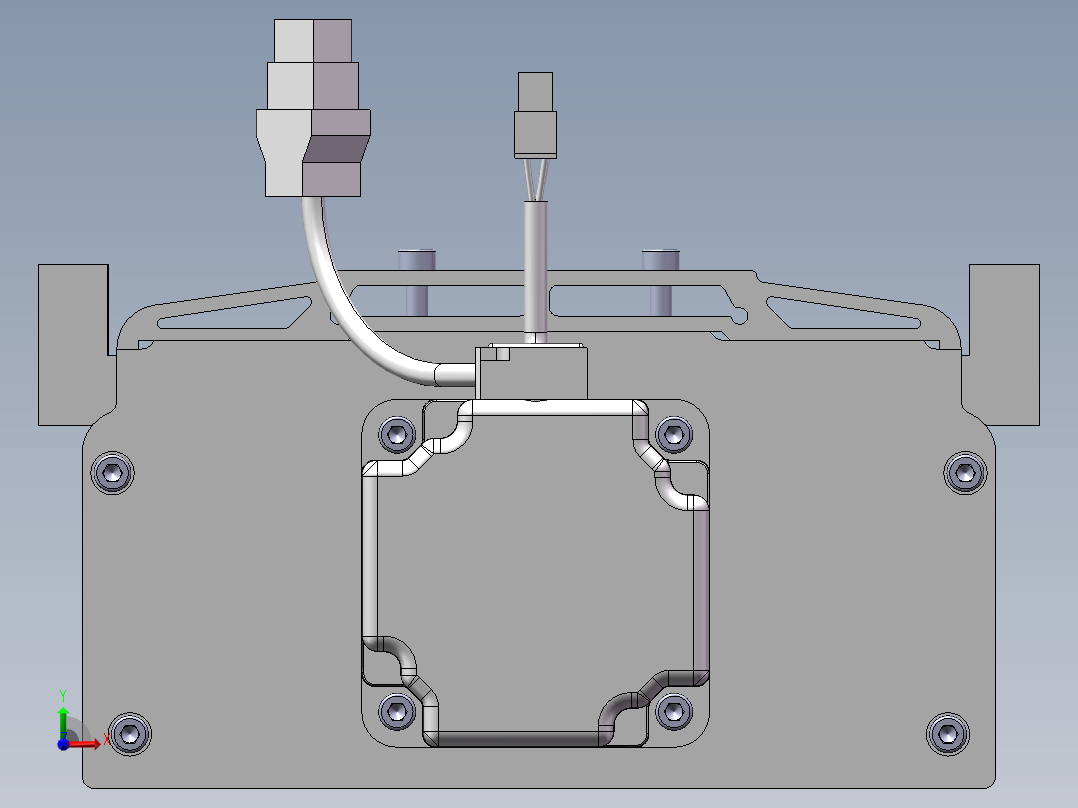 直线滑台装配模型前视图