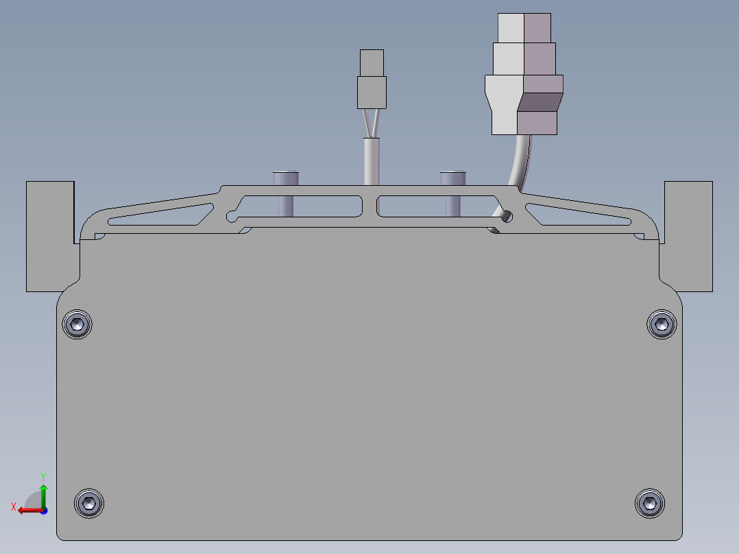 直线滑台装配模型后视图
