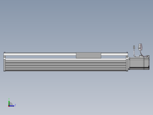 直线滑台装配模型左视缩略图