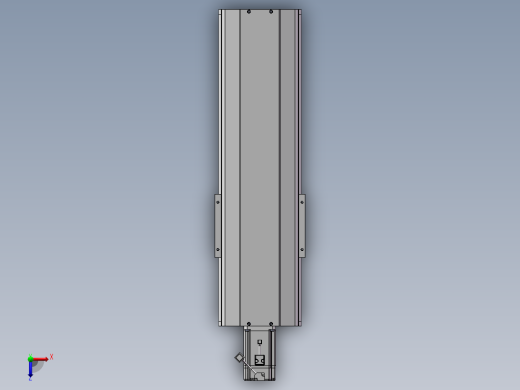 直线滑台装配模型俯视缩略图