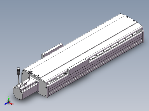 直线滑台装配模型正等轴测缩略图