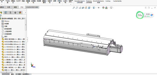 直线滑台装配模型缩略图