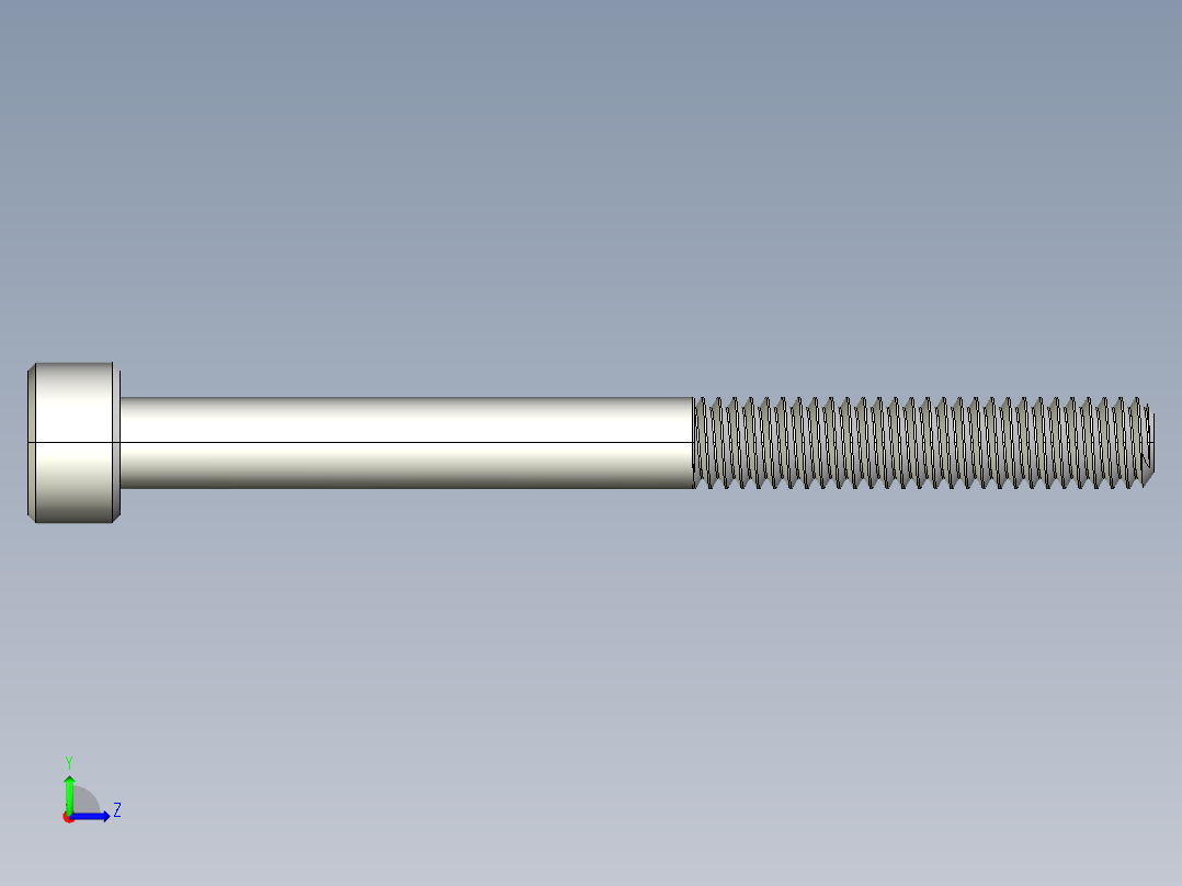 M4 x 0.7mm Thread 45mm LONG SOCKET HEAD CAP SCREW.IGS左视图