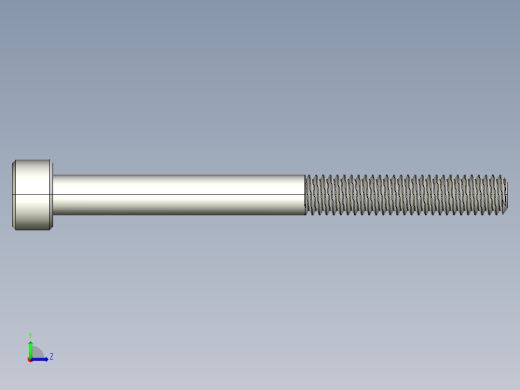 M4 x 0.7mm Thread 45mm LONG SOCKET HEAD CAP SCREW.IGS左视缩略图