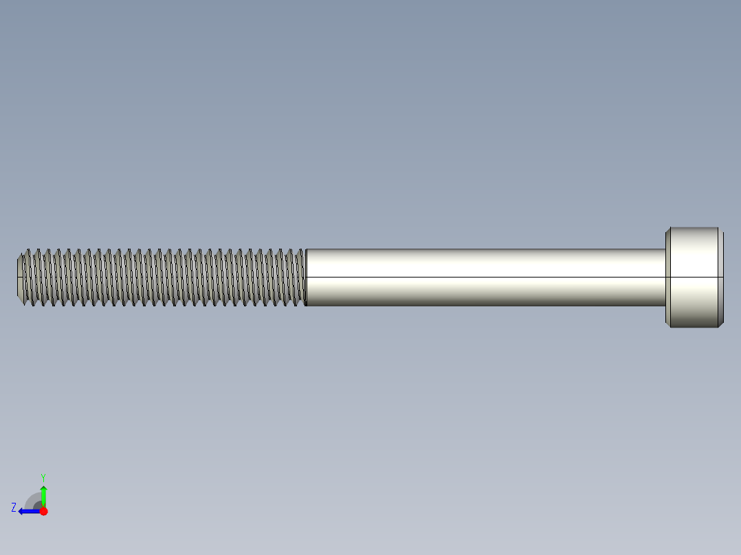 M4 x 0.7mm Thread 45mm LONG SOCKET HEAD CAP SCREW.IGS右视图