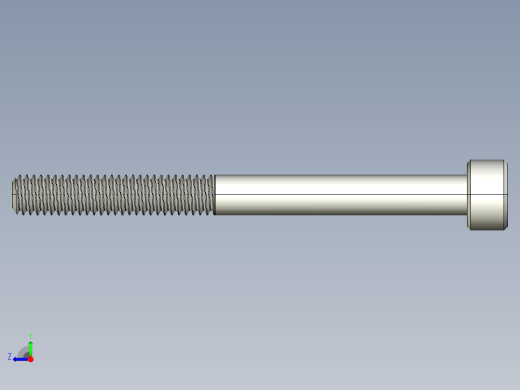 M4 x 0.7mm Thread 45mm LONG SOCKET HEAD CAP SCREW.IGS右视缩略图