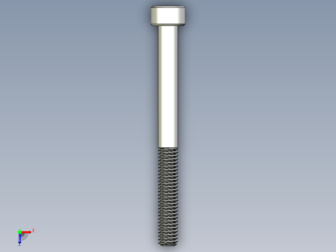 M4 x 0.7mm Thread 45mm LONG SOCKET HEAD CAP SCREW.IGS俯视图